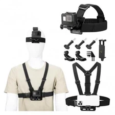 K&F Concept Head Strap & Chest Mount Set Adjustable for GoPro Hero DJI Osmo