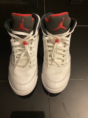 Nike Air Jordan Retro 5 'White Cement' Sz 12  136027-104 Men s Sneakers