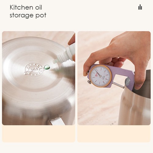 Colino Olio Multifunzione 2 in 1 Acciaio Inox 304 Pentola Cucina Friggitrice - Foto 8 di 26