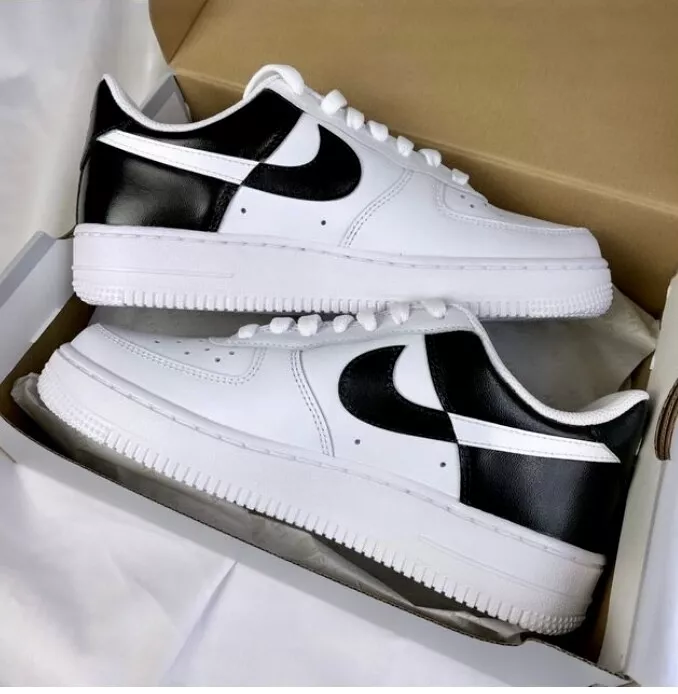 Nike Air Force 1 Black/Orange, Babies & Kids, Babies & Kids Fashion on  Carousell