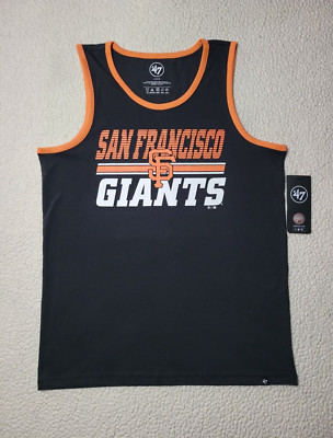 New '47 Men's Large San Francisco Giants Black Franklin Run Tank Top MLB