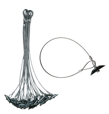 24 - 3.5'' Earth Anchors W/ 30'' X 1/8'' Cable- for securing Shed, Swing Set & More