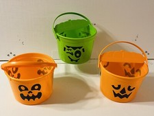McDONALD's 2022-2023 Halloween Bucket Pail Classic Buckets HAPPY MEAL TOYS 3 Set