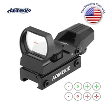 Red Green Dot Sight Scope Tactical 4 Reticle Rifle Scope W/ 20mm/22mm Rail Mount