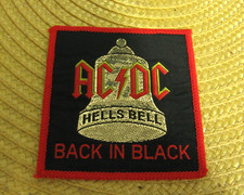 AC/DC OFFICIAL SMALL VINTAGE PATCH UK MADE RED BORDER RARE SEW ON  VP 1