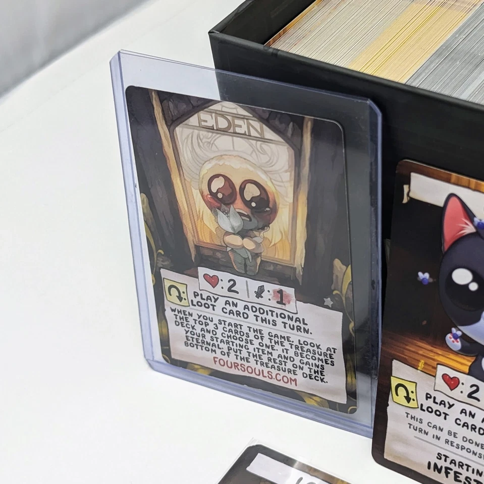 Binding of Isaac Four Souls Card Game 2nd Ed with rare promos & Baby Plum Plush - Image 2 of 4