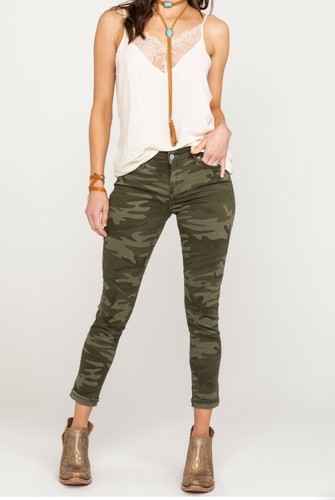711 Camo Skinny Ankle Jeans Size 