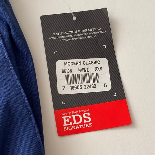 Navy Blue Dickies Scrubs XXS EDS Signature Modern Classic PullOn Pant 86106 NVWZ - Picture 7 of 11