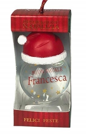 Palla di Neve 4x6 cm con Nome FRANCESCA