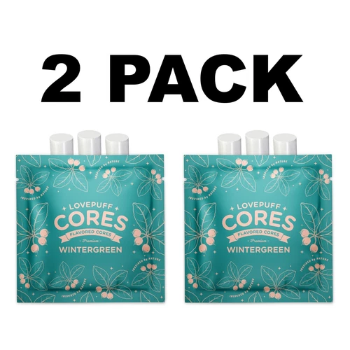 LovePuff Wintergreen Inhaler Cores 2-Pack | 8 Organic Aromatherapy