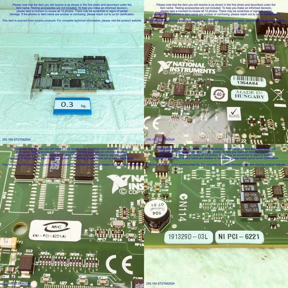 Tarjeta DAQ National Instruments NI PCI-6221 como en la foto, SN:191328D-03L, FedEx rφm Foto 2 de 4