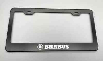 Brabus Black License Plate Frame Stainless Steel