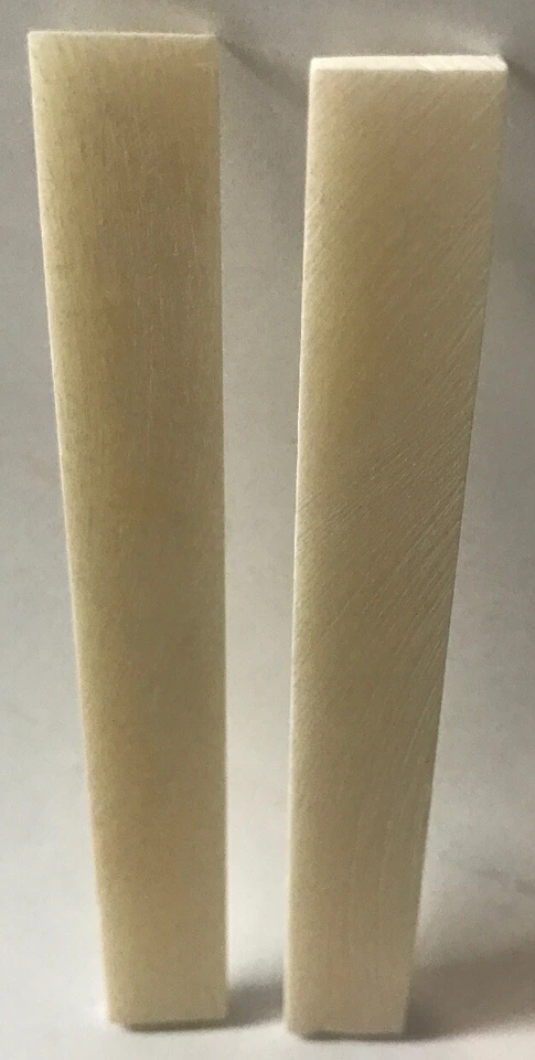 Two Real Bone Blanks For Custom Saddle Nut Making Guitar Making Pool Cue Inlays - Image 4 of 4