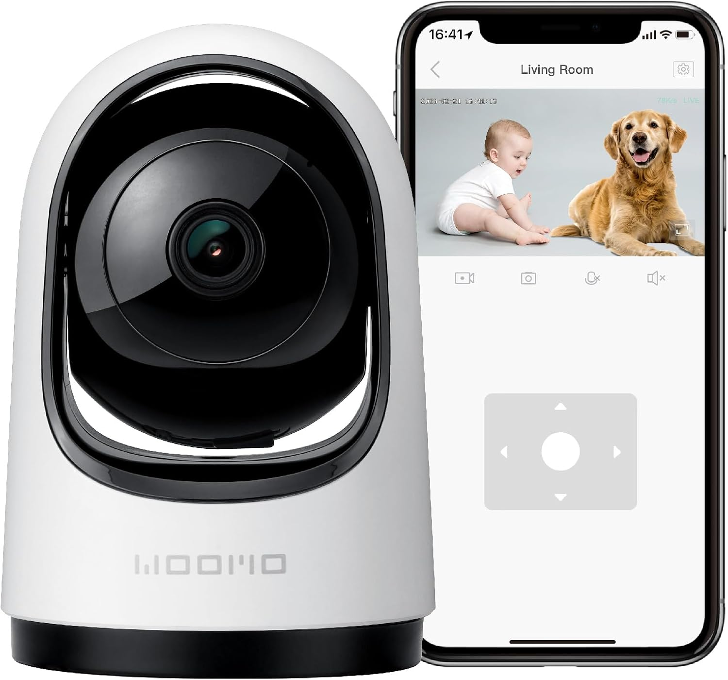 Indoor Security Camera,Pan/Tile Smart Pet Camera,Baby Monitor,Sound/Motion De...-image