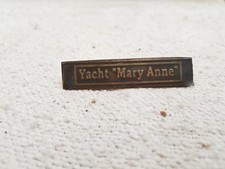 Vintage Seltene Yacht Mary Anne Messing Werbeplatte England T965