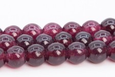 6MM Dark Purple Red Jade Beads Round Gemstone Loose Beads