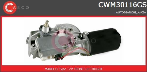 Moteur d'essuie-glace avant Lancia Y10 1.1 i.e. Fire mécanisme essuyage 12V