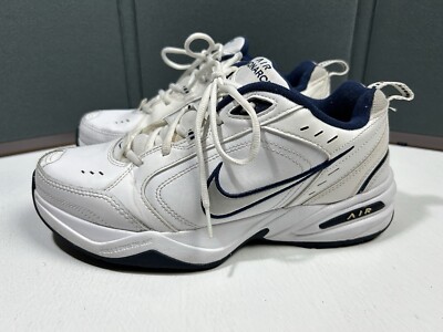 Nike AIR MONARCH IV Men Size 10 White Blue 102 Walking Sneakers Shoe  415445-102