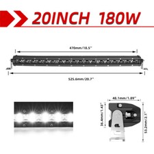 Curved Slim 20 26 32 50 Led Light Bar Spot Flood Offroad Boat Ute Truck Suv Atv