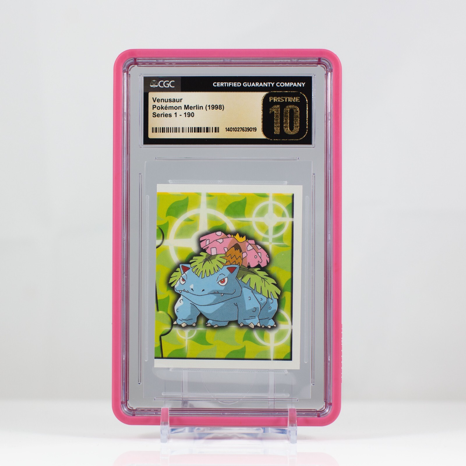 Pokemon Venusaur #190 Merlin Sticker Series 1 Topps - CGC 10 PRISTINE- POP 3