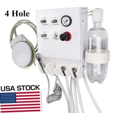 Portable Dental Turbine Unit 4 Hole with Weak Suction Work with Air Compressor