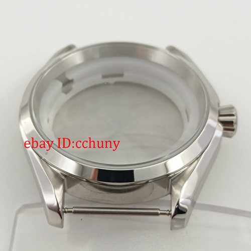 40mm sapphire glass steel silver watch case fit NH35 NH36 automatic movement - Picture 9 of 12
