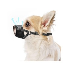 Dog Muzzle for Small Dogs - Soft Nylon Breathable Muzzle for Small Dog with A...