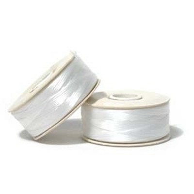 Nymo Beading Thread Size D White 41762 (2 bobbins) White Beadwork Sewing Thread