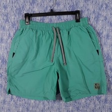 Nike Shorts Mens Large Green Elastic Waist Lined Hybrid Swim Beach