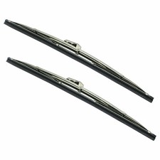 Pair 13 Bayonet Type Polished Stainless Steel Front Windshield Wiper Blades Pair 13 Bayonet Type Polished Stainless Steel Front Windshield Wiper Blades