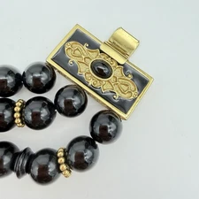 Vtg Rare 1928 Brand Bracelet Victorian Revival Mourning Ornate Box Clasp