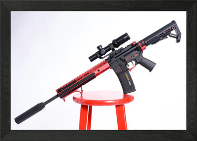 rotes AR gerahmtes Wandbild Poster Leinwanddruck Bild
