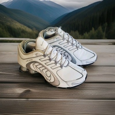 Nike Shox Navina Women 8.5 White Leather Grey Accents 2013 No Insoles