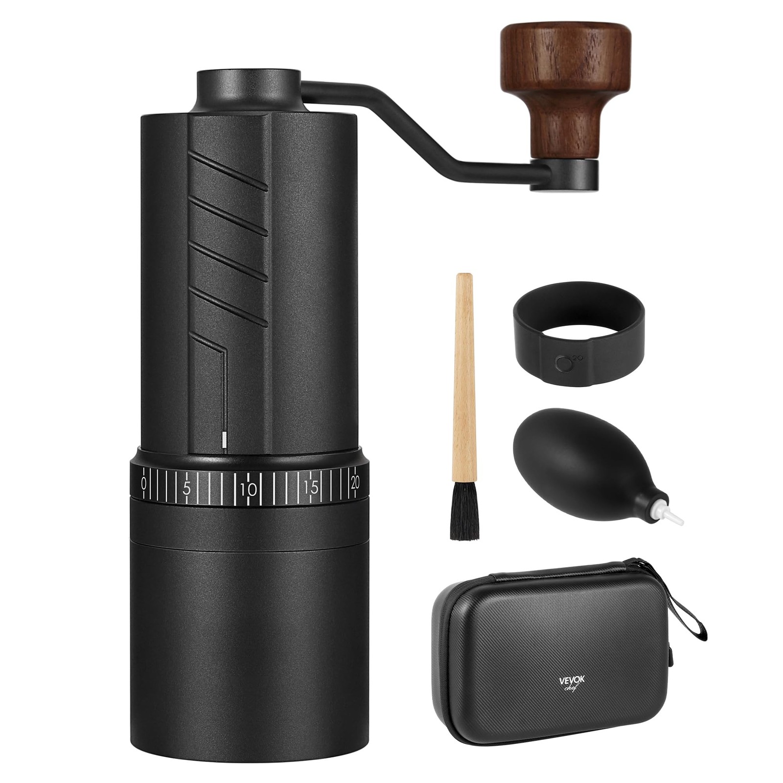 Vevok Chef O20 Manual Coffee Grinder with 20 Adjustable Settings 35g Capacity