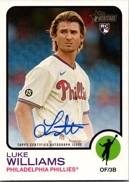 2022 Topps Heritage #ROA-LW Luke Williams Real One Autographs