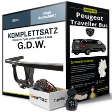 Für PEUGEOT Traveller Bus Typ V Anhängerkupplung starr +eSatz 7pol uni. 16- NEU