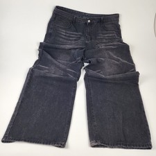 Baggy Skater Jeans XXL Wide Leg Y2K Hip Hop Black Denim Pants