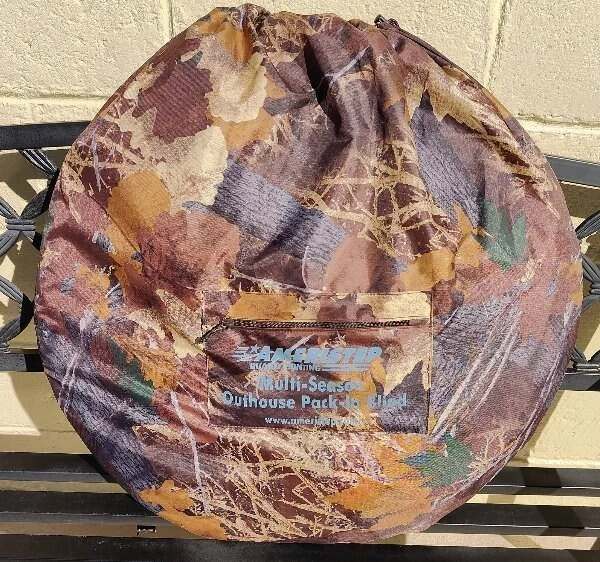 Ameristep Folding Hunting Blind Camo Multi Season Outhouse Pack-In Packable - Image 2 of 4