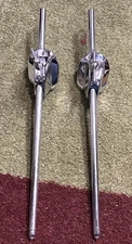 Vintage Clip Legs and Mount/Brackets Pair chrome Bass Drum