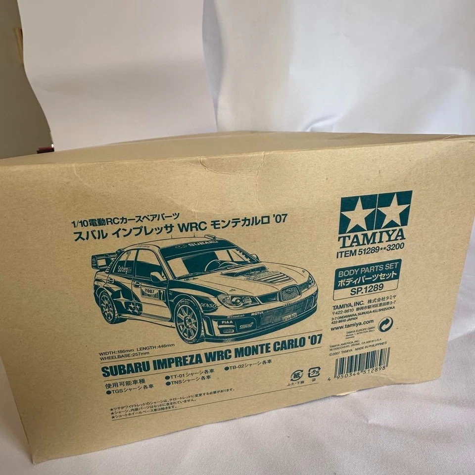 SUBARU Impreza WRC Monte RC Car Body Shell Only 1:10 White All Painted TAMIYA - Image 4 of 4