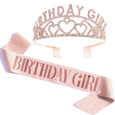 Birthday Girl Sash and Tiara Set