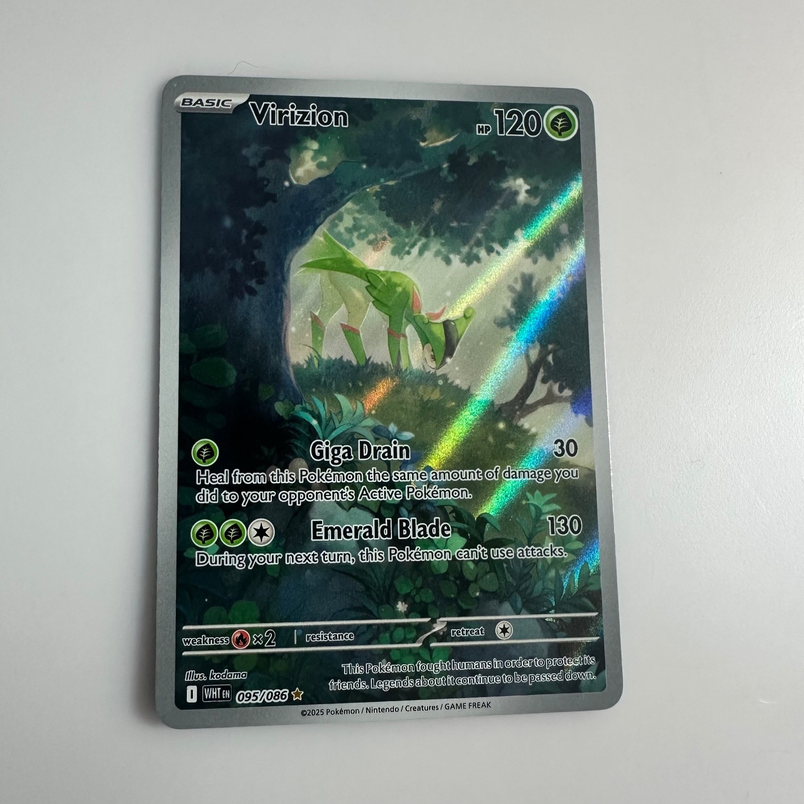 Virizion 095/086 Sv: White Flare Holo NM