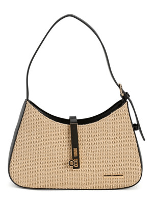 House of Harlow 1960 Beige Woven Shoulder Bag with Black Trim | eBay