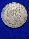 1837A Silver French France 5 Francs. Crown Size Coin, Very Nice! — photo 2