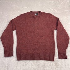 Vintage Robert Bruce Sweater Mens Large Brick Red Knit Pullover Wool Blend USA