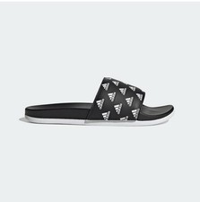 Adidas Unisex Adilette Comfort Slide, Core Black/White, 14 US Men - 15US Women