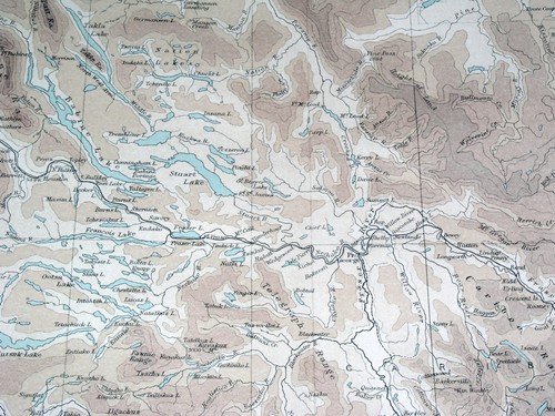 1922 KARTE BRITISH COLUMBIA VANCOUVER ISLAND ROCKIES OKANAGAN VALLEY KANADA  - Bild 16 von 18
