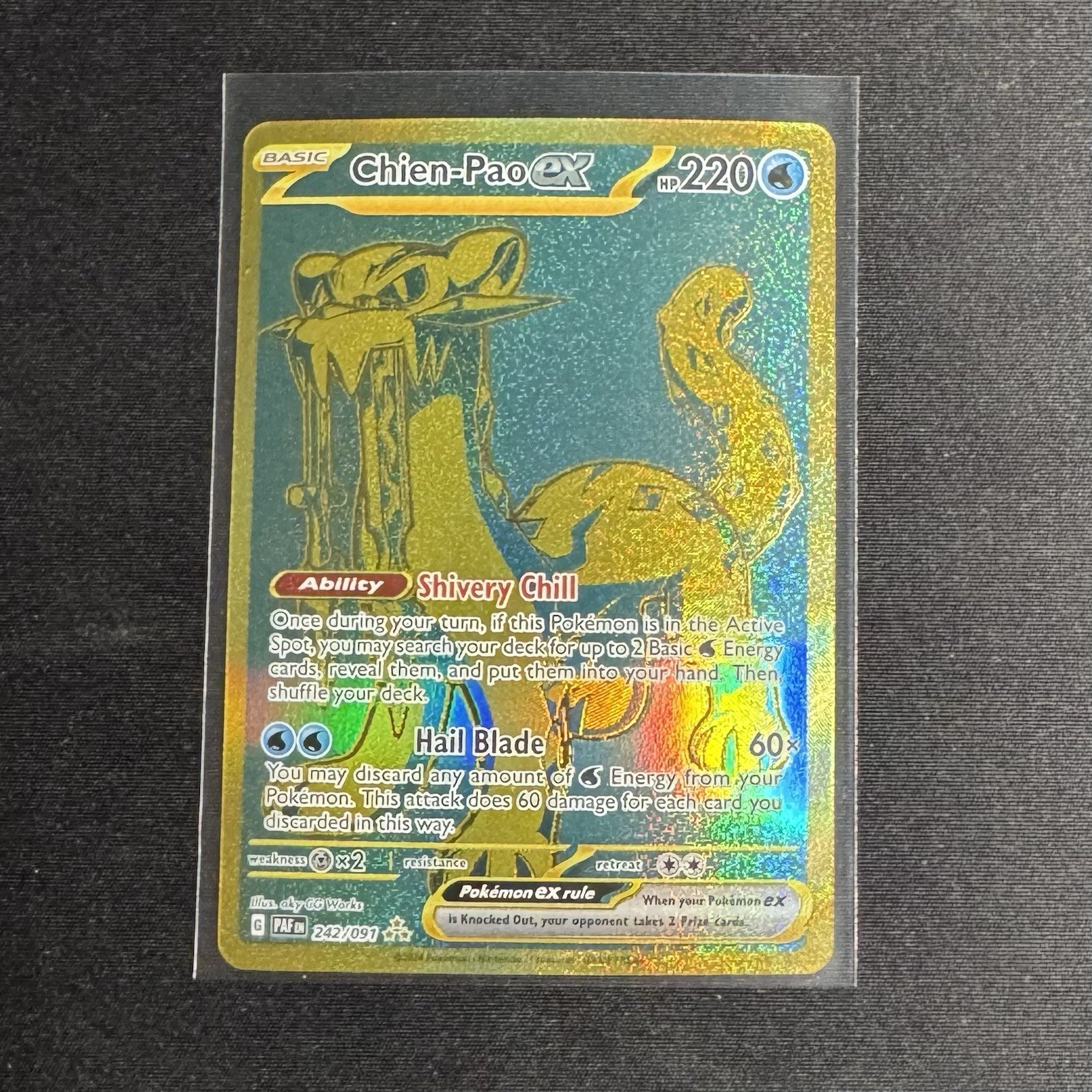 Pokemon TCG Chien-Pao ex SV: Paldean Fates 242/091 NM