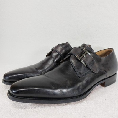 Magnanni Marco II Monk Strap Dress Shoes Mens Sz 10 M, Dark Grey, Leather Strap