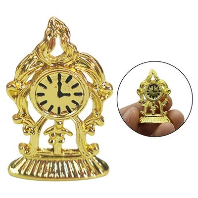 Miniatur Mini Retro Gold Wanduhr 1/12 Puppenhaus Deko Leben Szene Spielzeug